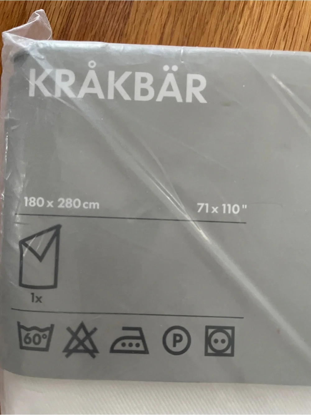 NEW IKEA KRAKBAR White Cotton Duvet Cover - King size 71” x 110”